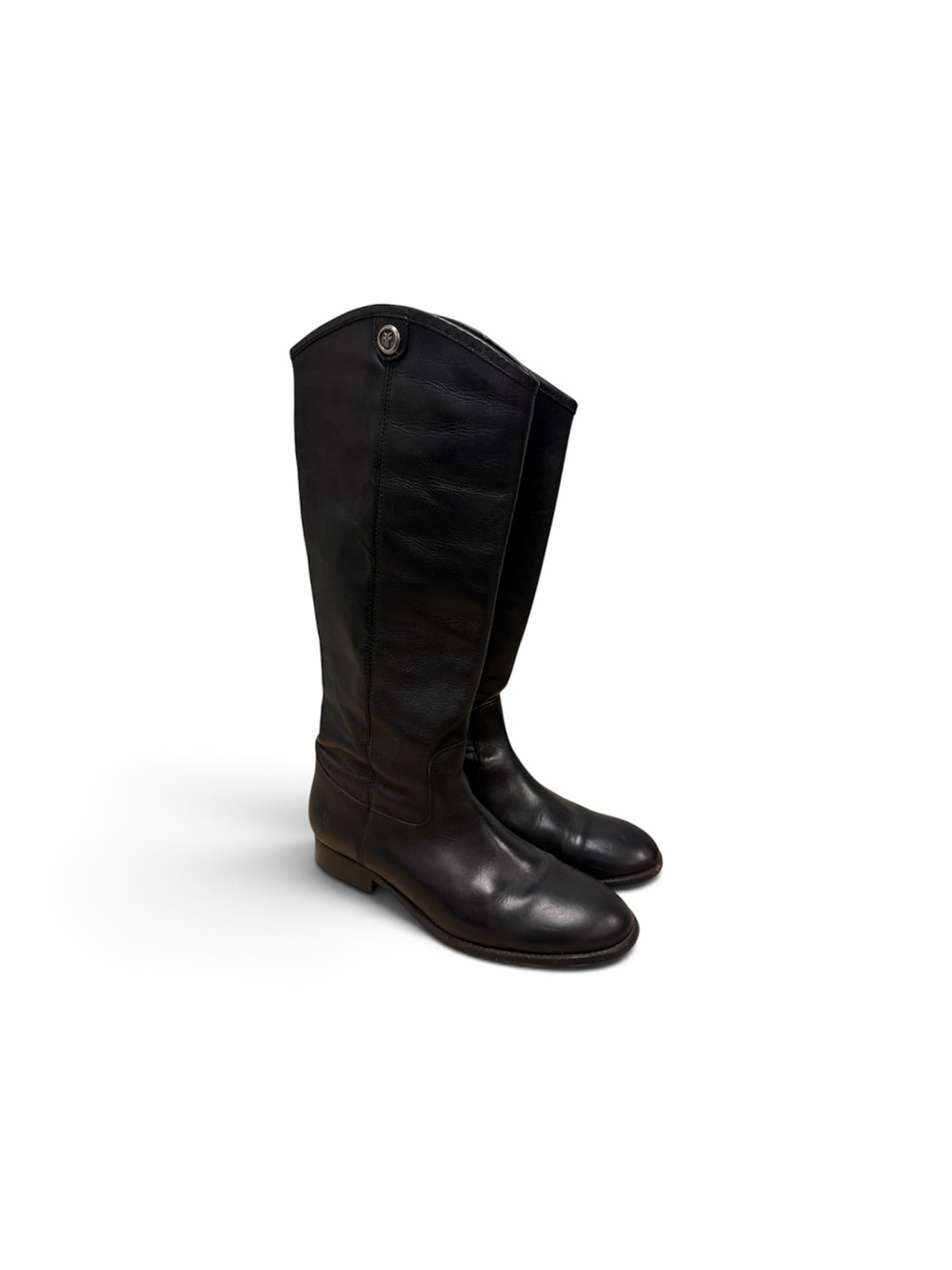 Frye Melissa Button II Boots in Black, size 9B.